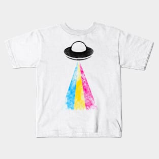 Gaylien Pansexual Pride UFO Kids T-Shirt